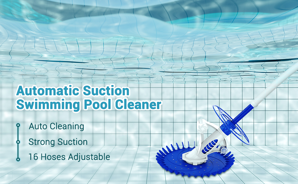 PAXCESS Suction Pool Cleaner, Pool Vacuum with Powerful