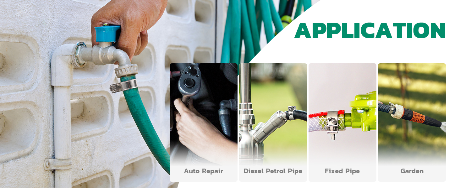 OURU 20PCS 5/16" Fuel Line Clamp 304 Stainless Steel