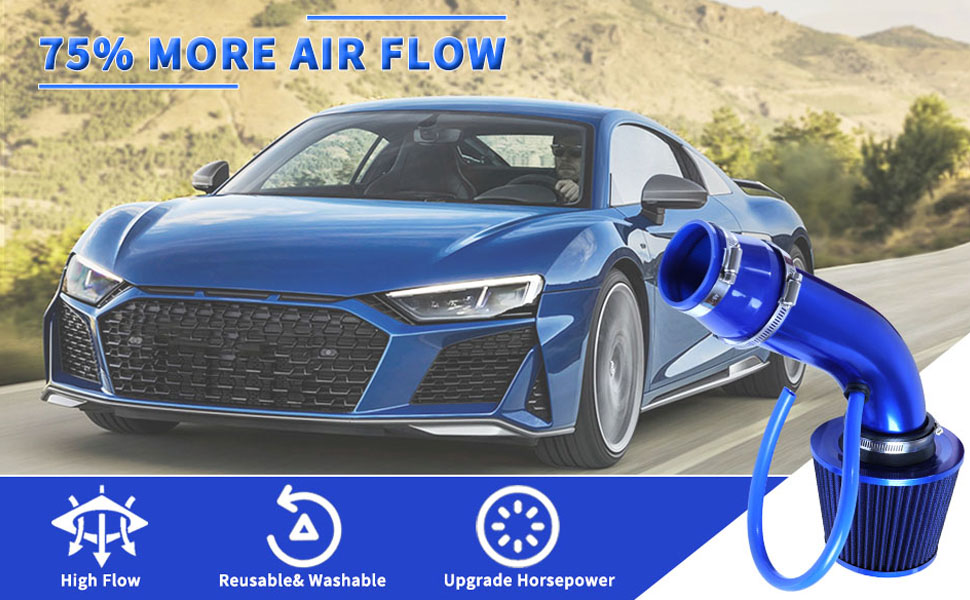 AICARS 3 Inch Universal Cold Intake Pipe Induction High