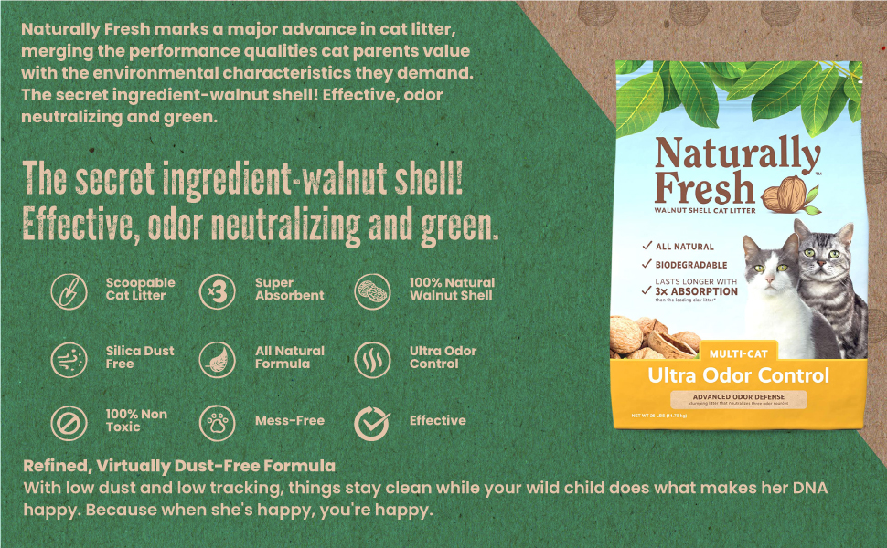Naturally Fresh Ultra Odor Control QuickClumping Natural MultiCat
