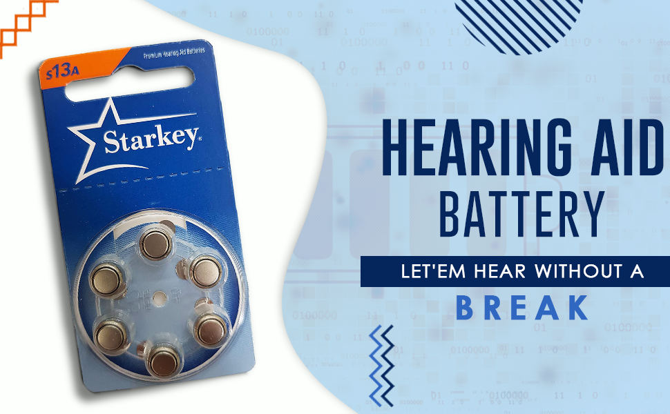STARKEY hearing aid batteries, size 13, pack of 10 strips (60 cells