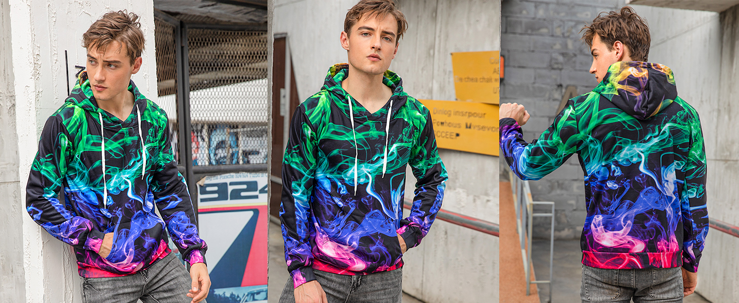 UNIFACO Herren 3D Hoodies