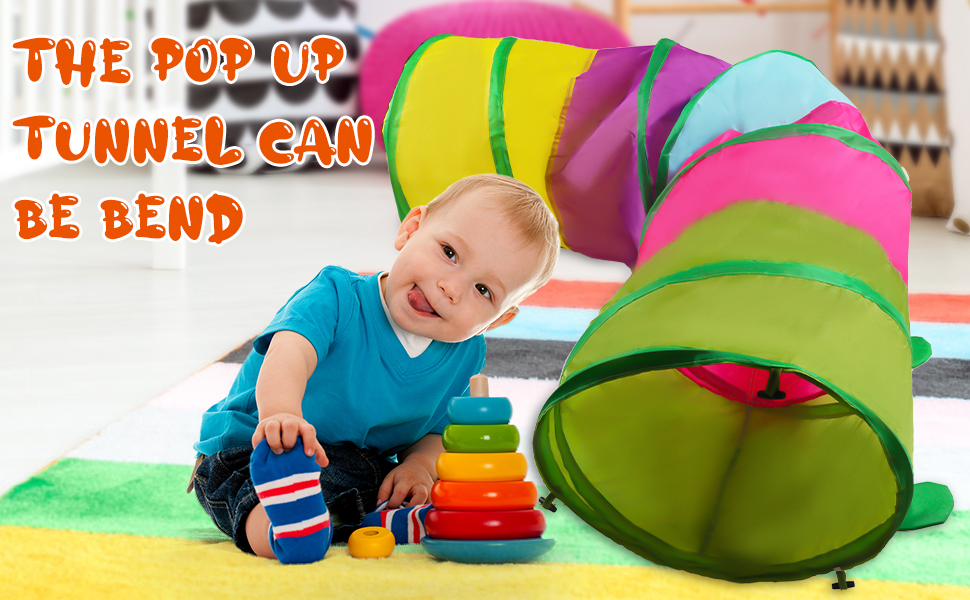 Kids Play Tunnel for Toddlers 13 Caterpillar Pop Up Baby