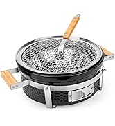 Onlyfire Charcoal BBQ Grill Hibachi Grill with Grid Lifter, Portable Yakitori Grill with Stainles...