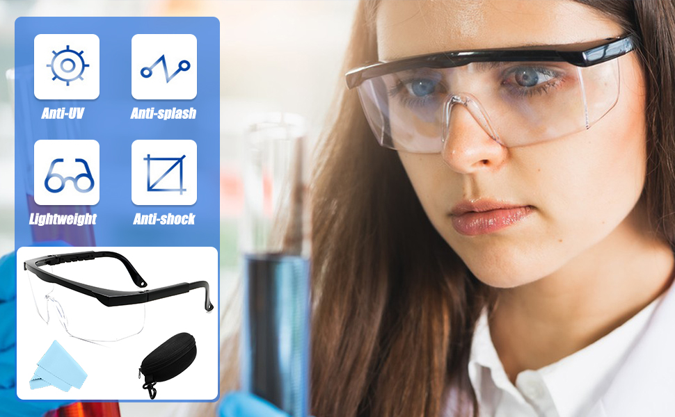 ONTHIS Safety Glasses, Anti Fog Safety Glasses for Work Safety