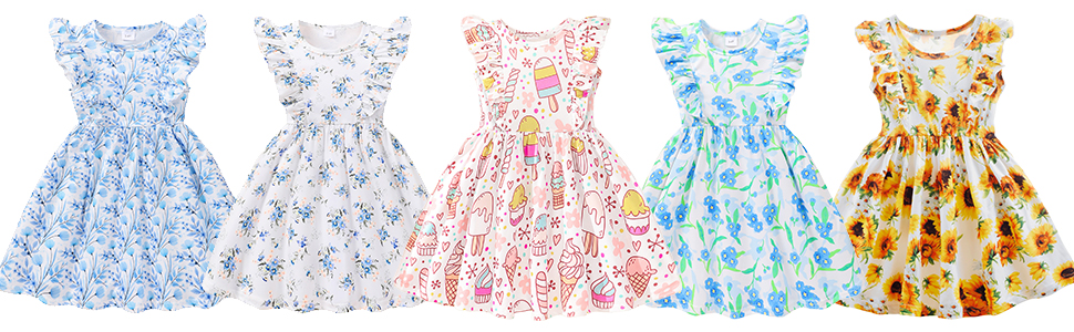 NUBEEHOHO girls floral dress