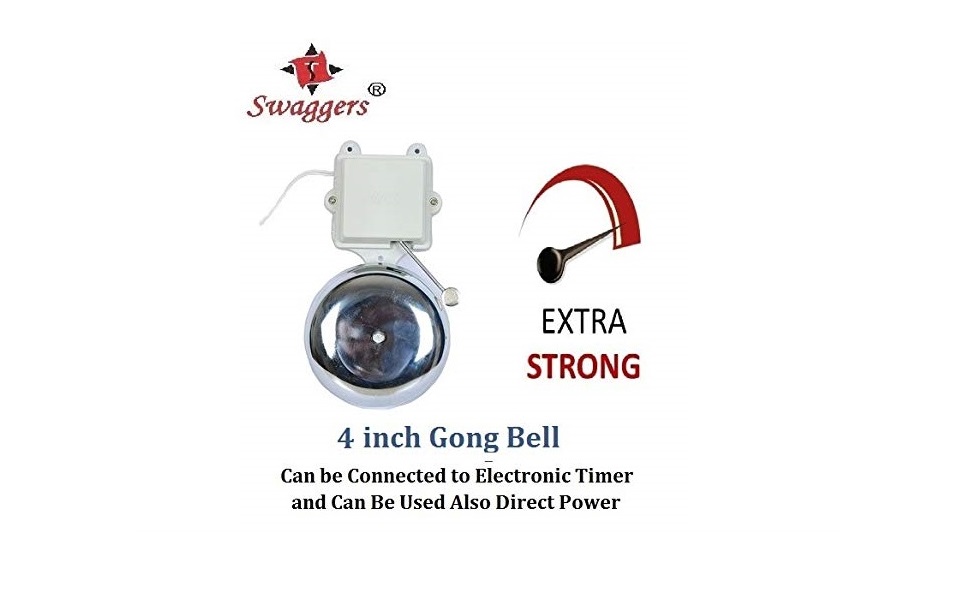 swaggers Electric School Gong Bell (4 inch), White Amazon.in Home