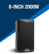 Alto Professional TS408-2000W 8" Powered DJ Speakers, PA System with 3 Channel Mixer, Bluetooth S...
