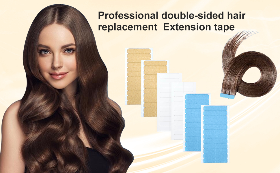Xucahysm 120 Pieces Hair Extension Tape Tabs Double Sided