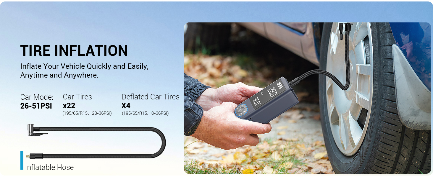 AVAPOW AP18 Tire Inflator Portable Air Compressor