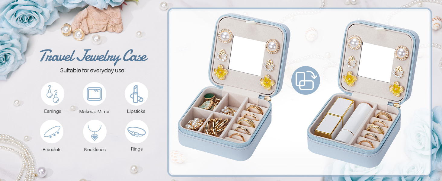 Enthralite Travel Jewelry Box for Gift Traveling Jewelry