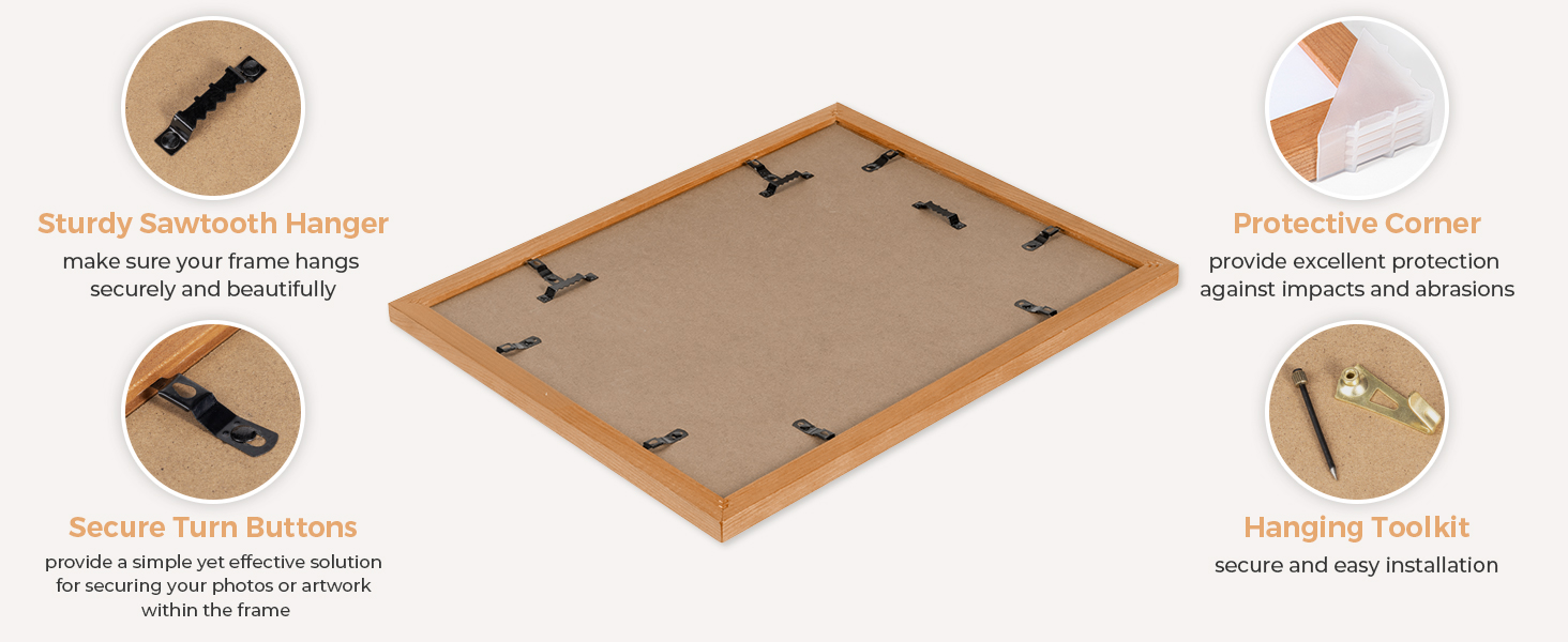 Acovy 24x36 Poster Frame, Solid Wood Cherry Wood 24x36