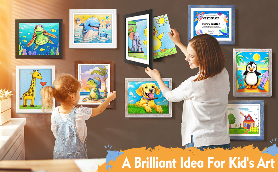 10x12.5 Kids Art Frames for Kids Artwork Frames Changeable