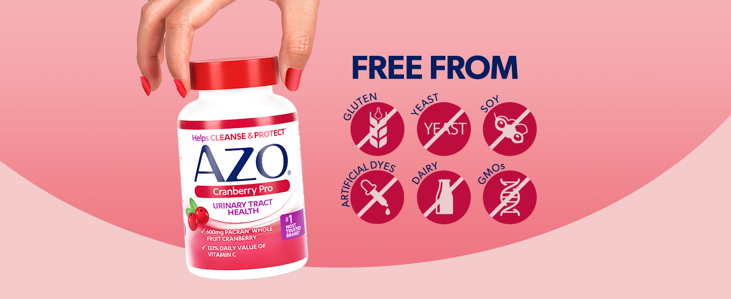 Azo cranberry softgels free from icons