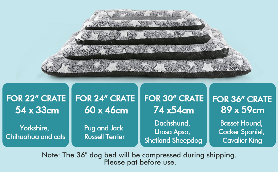 Mora Pets Dog Crate Mattress Small Dog Cat Bed Mat Pet Crate Bedding