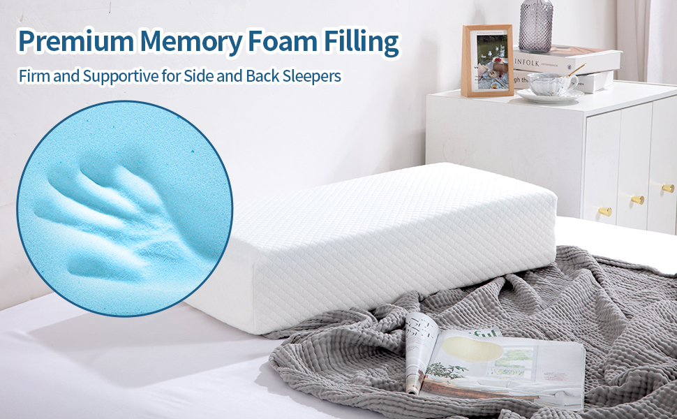 HOMBYS Adjustable Memory Foam Cube Pillow4 Different