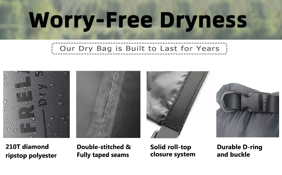 Frelaxy Waterproof Dry Bag 2 Pack/3 Pack, Lightweight