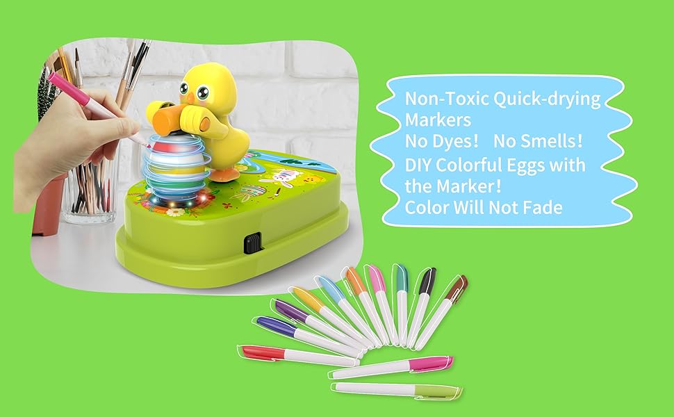 Engfa Egg Decorating Kit, Coloring Markers with 12 Dying