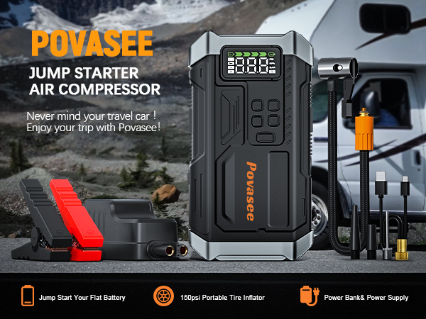 hi-yan⭐︎ Amazon.com: [2025NEW Model] 5000A Jump Starter with Air