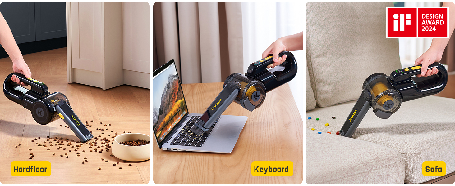 Fanttik Fold V10 Apex Pivot Car Vacuum for Car Home Pet Deluxe with Flexible Hose Pet Brush