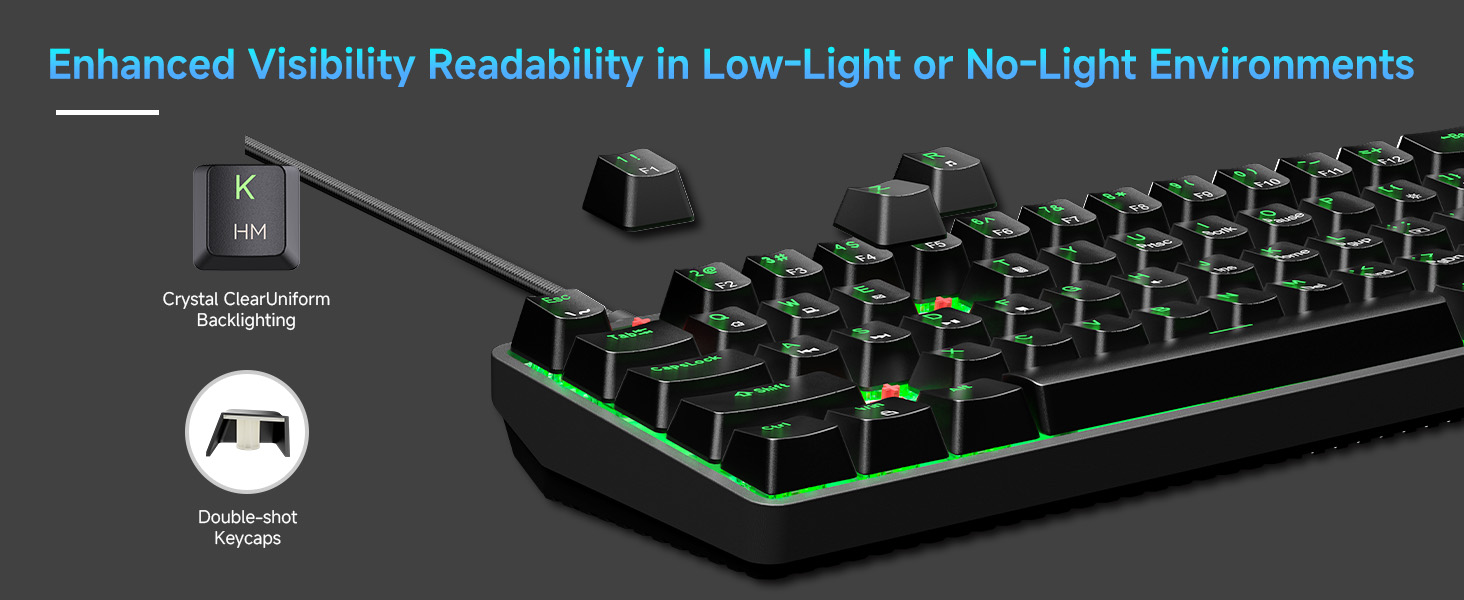 tmkb t61se double shot keycaps-black