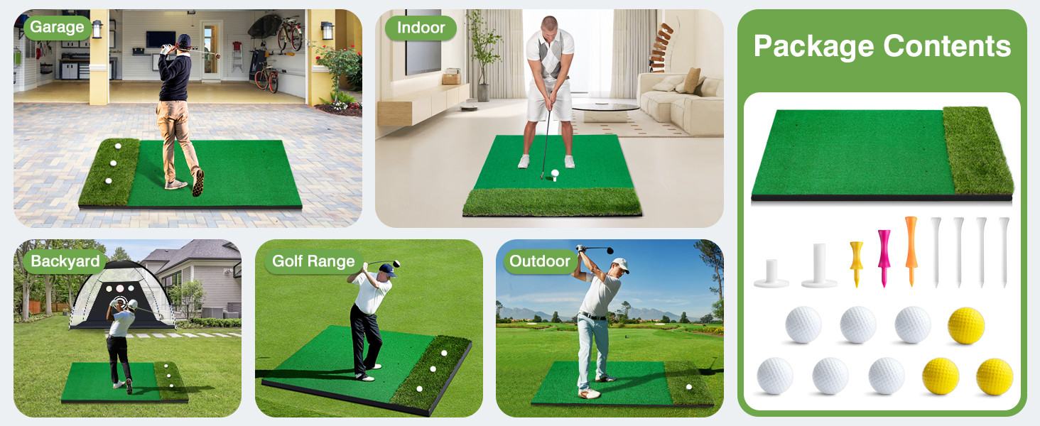 Golf Mat, Golf Hitting Mat Artificial DualTurf Golf