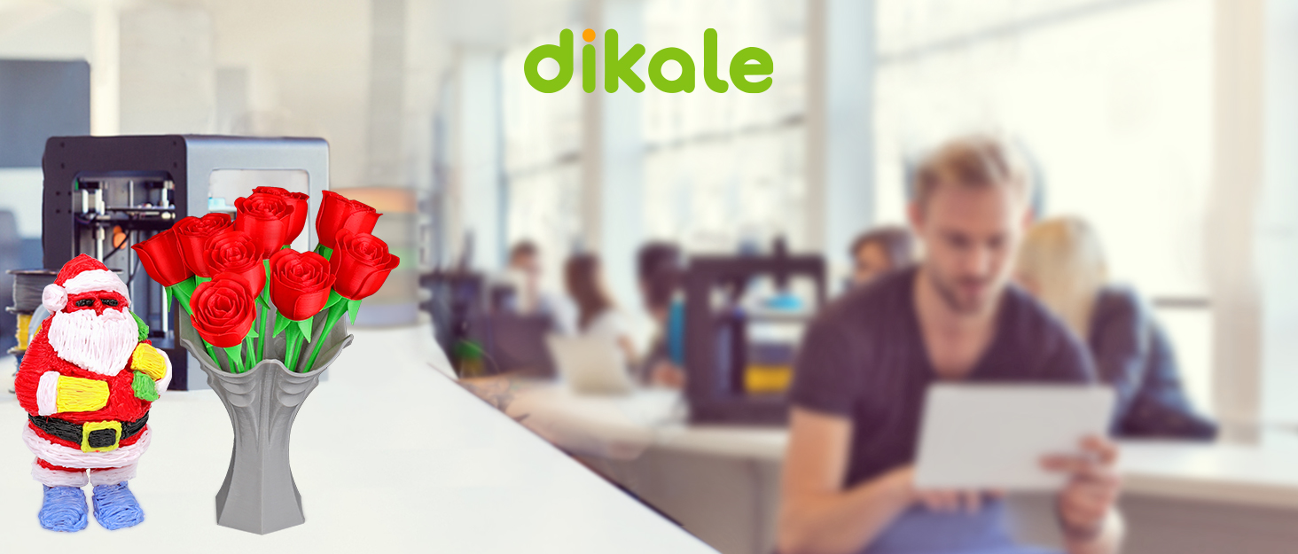 24 Assorted Colors 3D Pen Filament Refills PLA 1.75mm, Each Color 5 Meters (16 Feet), dikale 3D Printing Pen Filament Packs for Kids, Total 120 Meters-Bonus 250 Stencils eBooks 7 dikale