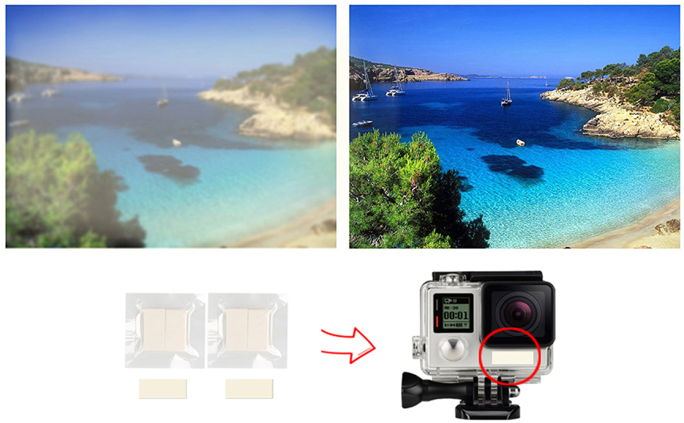 60pcs Anti Fog Inserts Recycle Drying for Gopro Hero 12 11 10 9 8 7 6 5