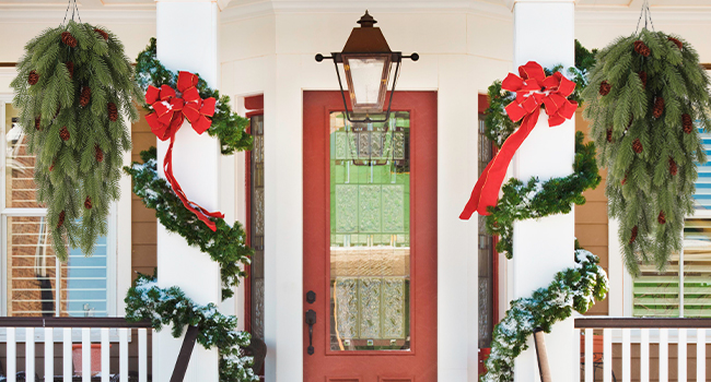 Artificial Teardrop Swag with Pine Cone Artificial Christmas Pine Branch Teardrop Pine Swag