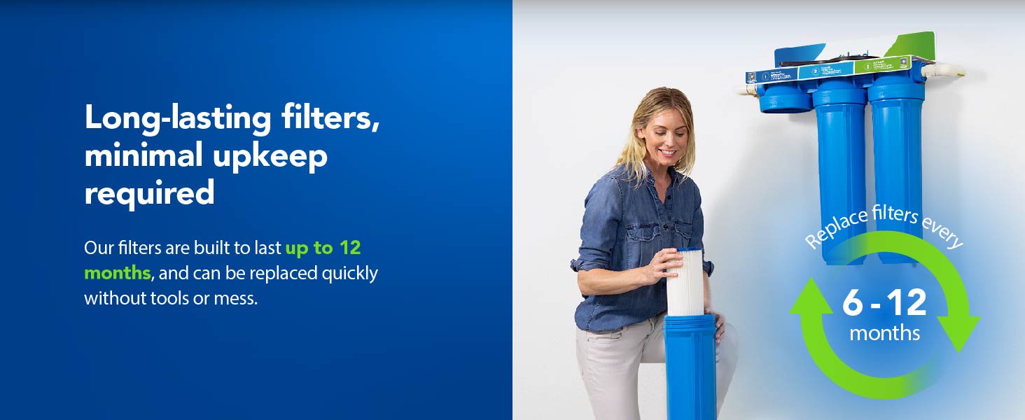 replace filters every 6-12 months