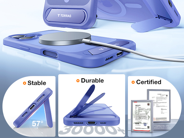 Amazon.com: TORRAS for iPhone 16 Case Translucent Blue | Strong