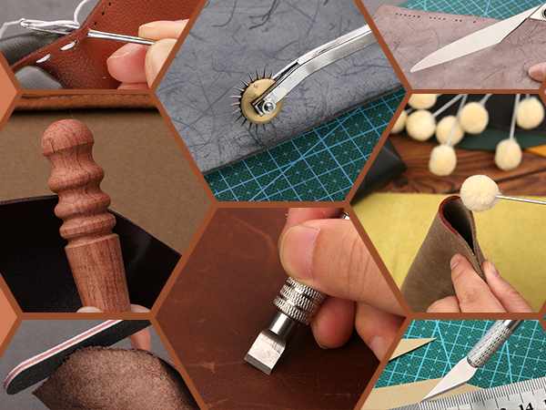 Leather Working Kit Leather Craft Tools with Custom Storage Bag