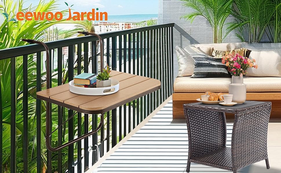 Balcony Railing Table Hanging