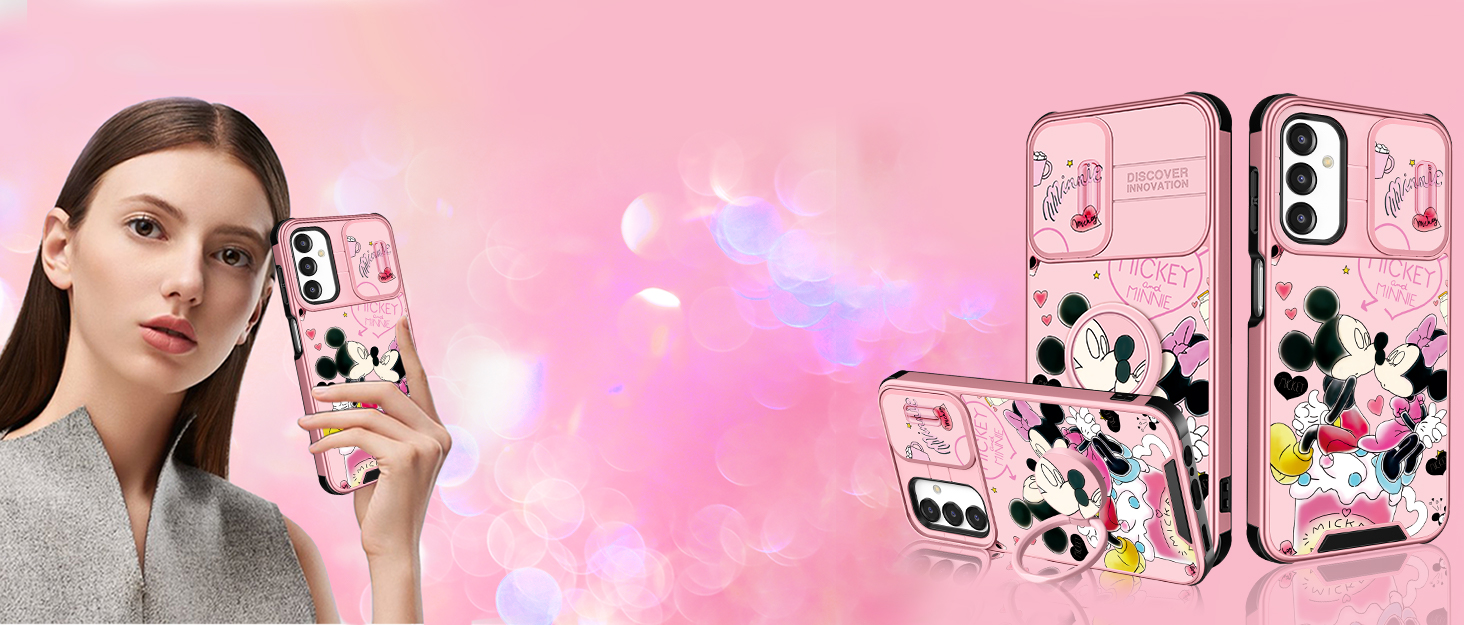 Qerrassa for Samsung A15 Phone Case - Compatible with Magsafe Ring Holder & Camera Cover Cute Cartoon for Samsung Galaxy A15 Phone Case for Women Kawaii Funny Shockproof for Samsung A15 Case, Maliao 8 1