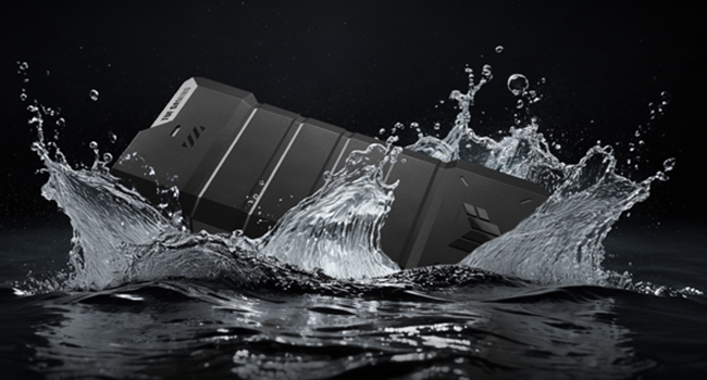 ASUS TUF Gaming A2 Portable SSD Enclosure USB-C 3.2 Gen 2x2, Dual M.2 NVMe PCIe and SATA, IP68 Water Resistance Support PS5® and Xbox 21