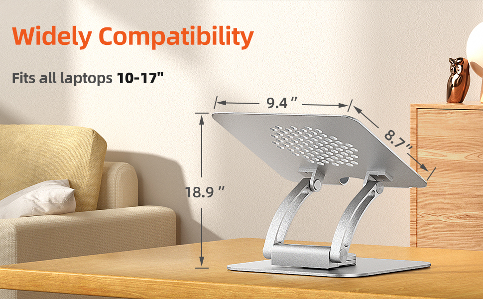 Proffisy Laptop Stand for Desk Adjustable Laptop Holder with 360