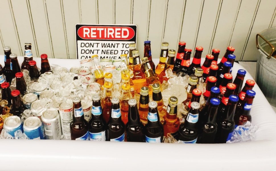 Kurala inflatable party cooler Blow Up Food Chiller Inflatable Ice Bar