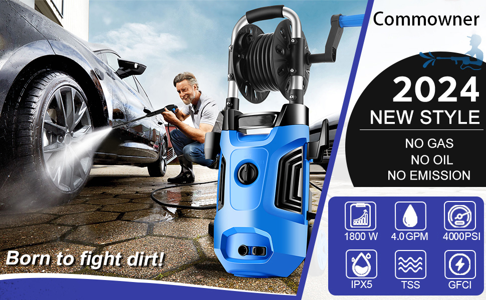 Commowner 3800 PSI Electric Pressure Washer 4.0 GPM High