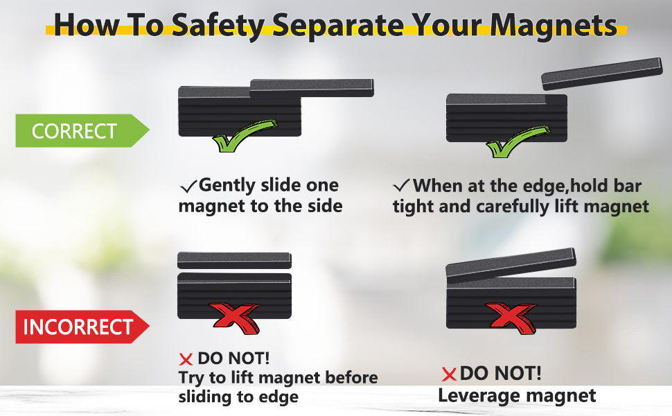 FINDMAG Strong 4 Pack 60 x 10 x 3 mm Black Strong