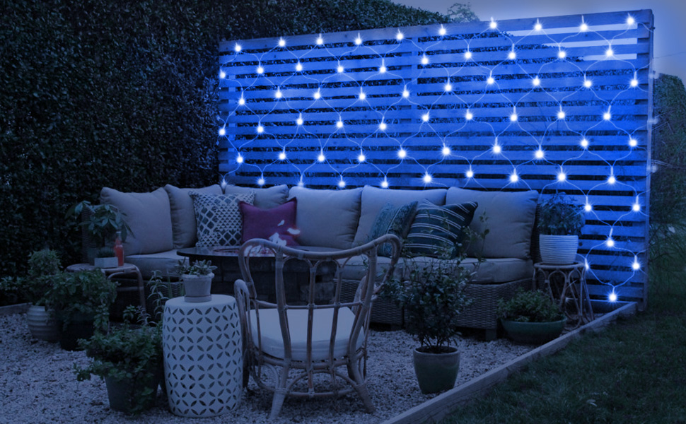 CCILAND 3x2m Christmas Net Lights Outdoor Mains Powered 200 LED Mesh