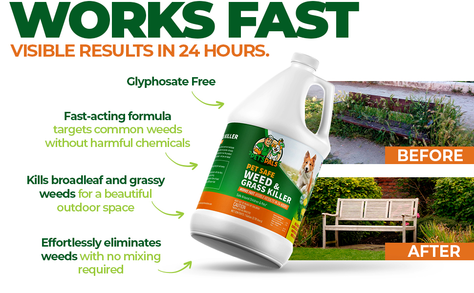 Pet's Pal Natural Weed Killer Pet Safe Spray Readyto