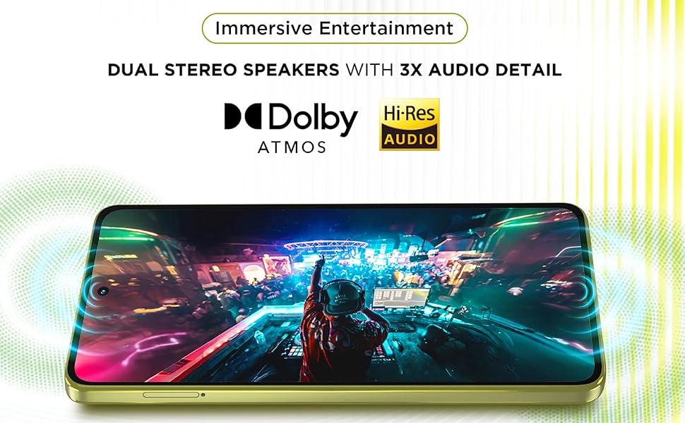 Immersive Dolby Atmos dual stereo speakers with Hi-Res audio quality