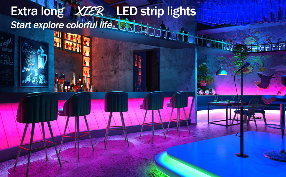 XIER 130ft Led Lights for Bedroom,(2 Rolls of 65ft)LED