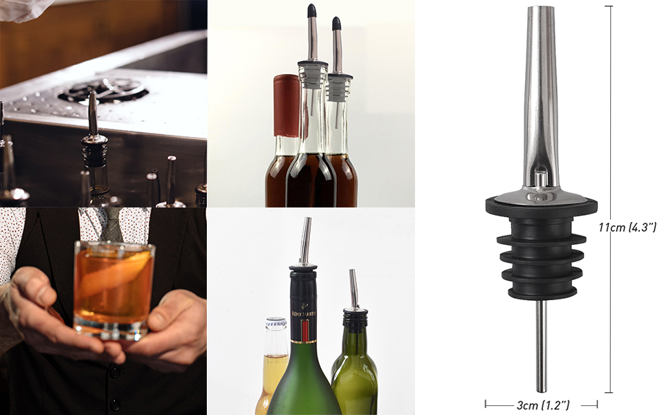 Newk Stainless Steel Pourers, 24 Pack Classic Bottle