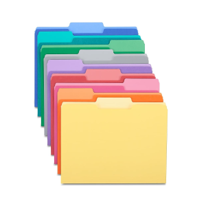 Staples Colored Top-Tab File Folders