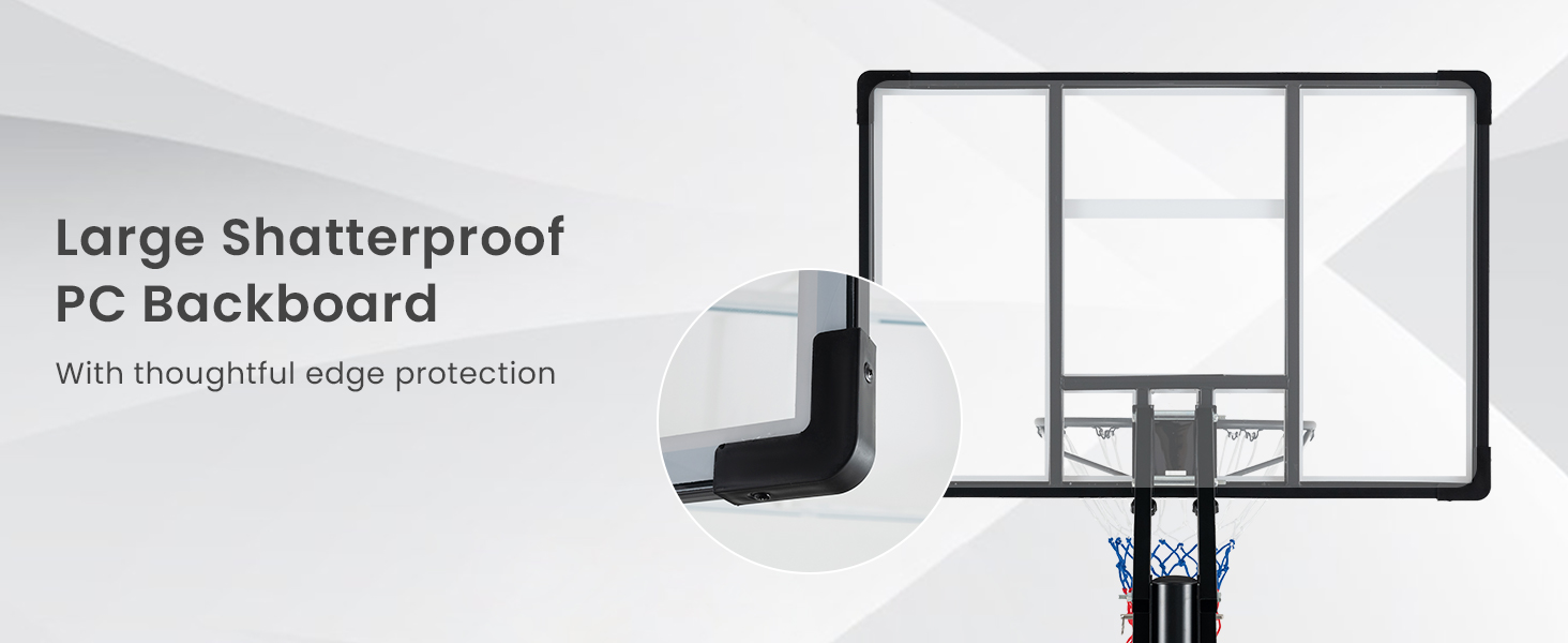Large Shatterproof PC Backboard With thoughtful edge protection