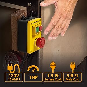 パワーテック Amazon.com: POWERTEC 120V, 18A Magnetic Switch w/ 5.5 Ft