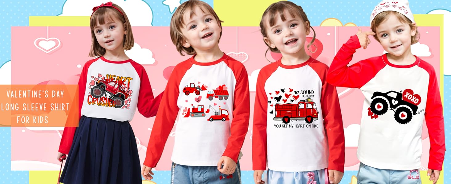 kids valentines day shirt