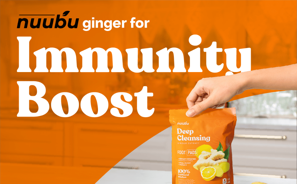 Nuubu Ginger Deep Cleansing Foot Pads to Improve Sleep & Foot Care