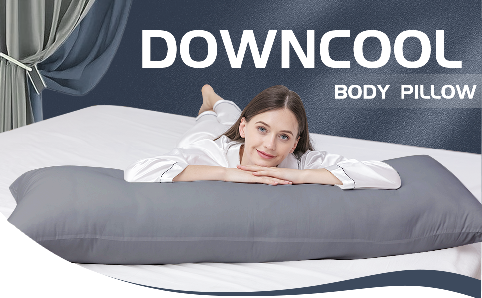 DOWNCOOL Large Body Pillow Insert Breathable Full Body Pillow for Side Sleeper